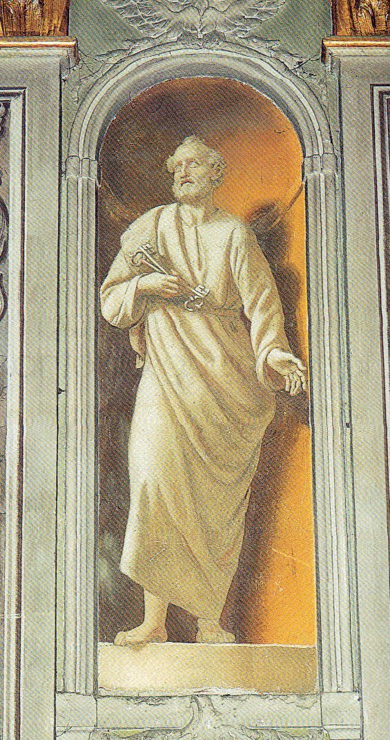 San Pietro - 1896 - affresco - chiesa di Santa Maria Assunta - Cividate Camuno (BS)